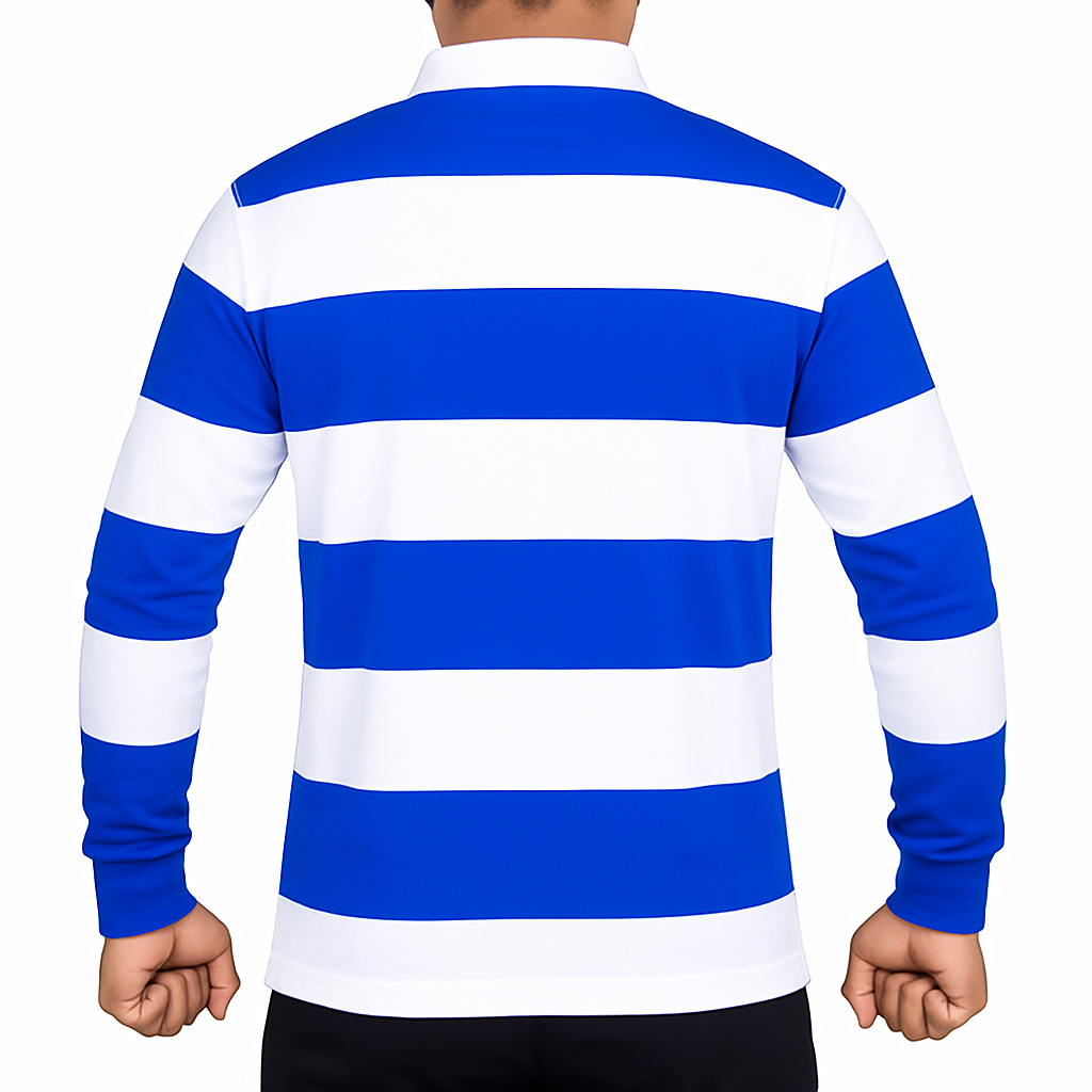 JDT Rugby Polo White Blue