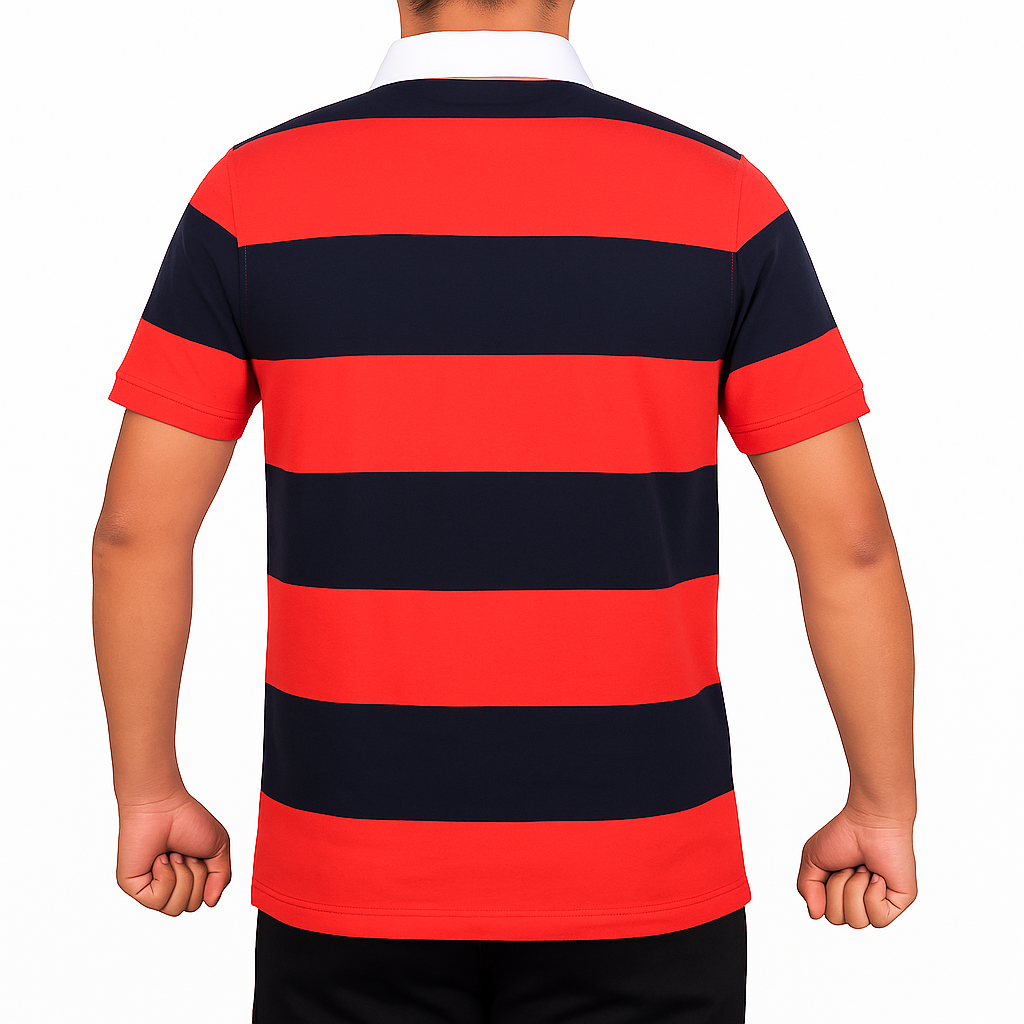 JDT Rugby Polo Navy Red