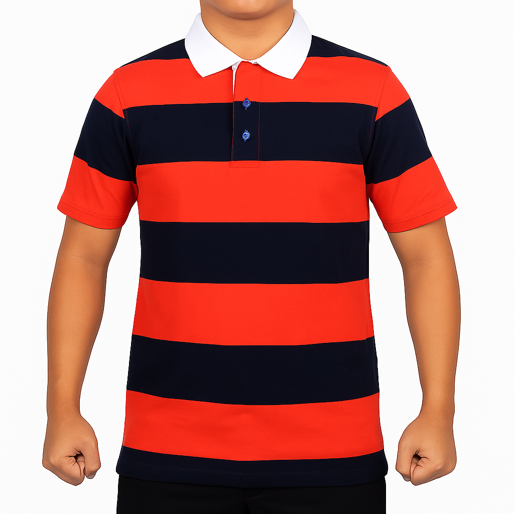 JDT Rugby Polo Navy Red