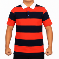 JDT Rugby Polo Navy Red