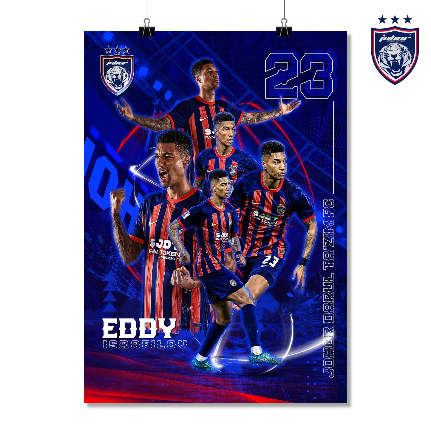 JDT Poster – Eddy Israfilov #23 (2024/25 Edition)