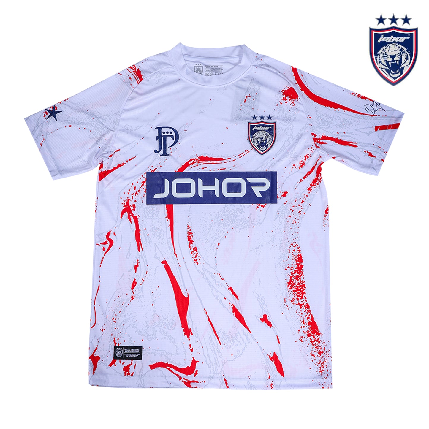 JDT Roundneck 3D Patch (White)