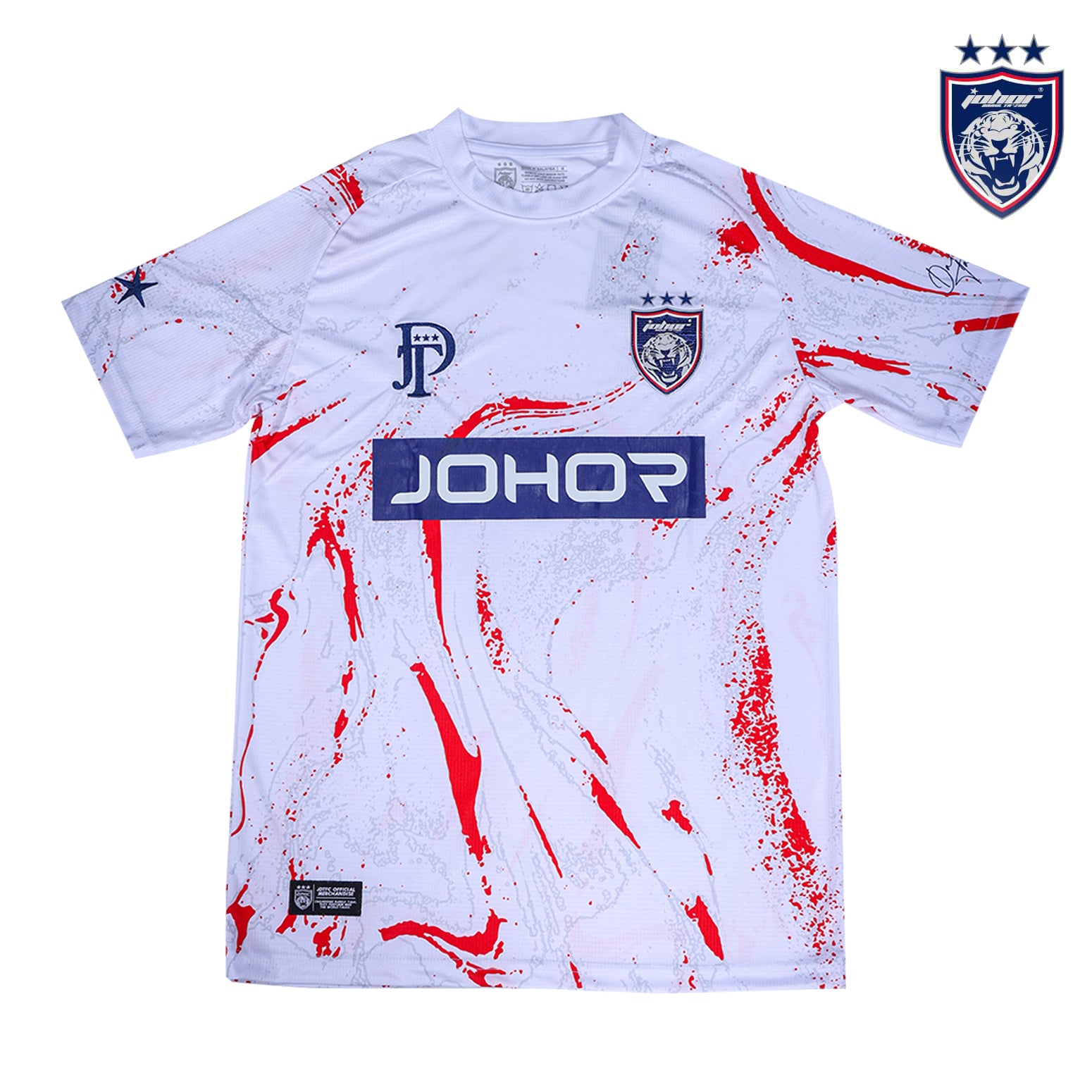 JDT Roundneck 3D Patch (White)