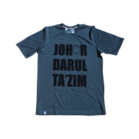JDT Round Neck T-Shirt Flocking- Black